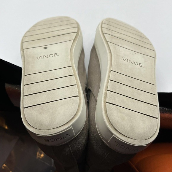 Vince Newlyn Chelsea High-Top Skate Sneaker Straw Beige Suede - Picture 7 of 11